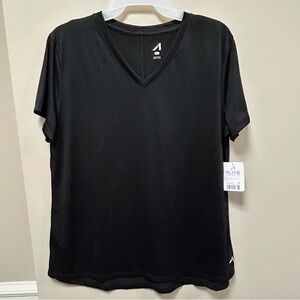 Alive Magnetics Sz M Rich Black Top Yoga Active Wear NWT